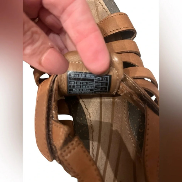 Teva Cabrillo Gladiator Wedge Sandals Women’s 7 Brown Leather - Picture 6 of 7